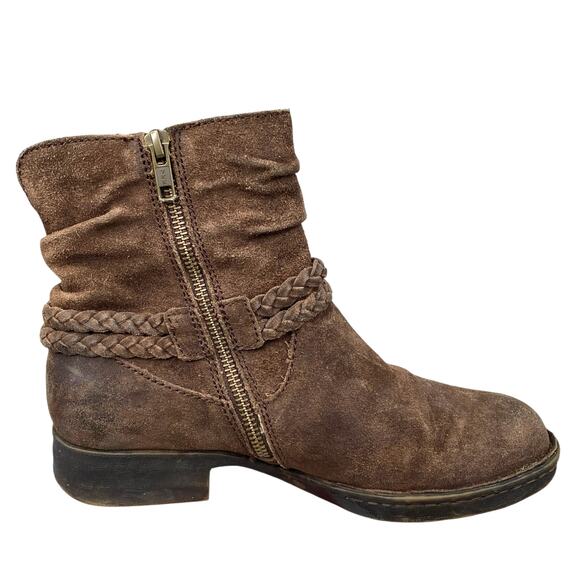 Born Women’s Ouvea Brown Suede Side Zip Ankle Boots Size US 7 - Picture 4 of 10